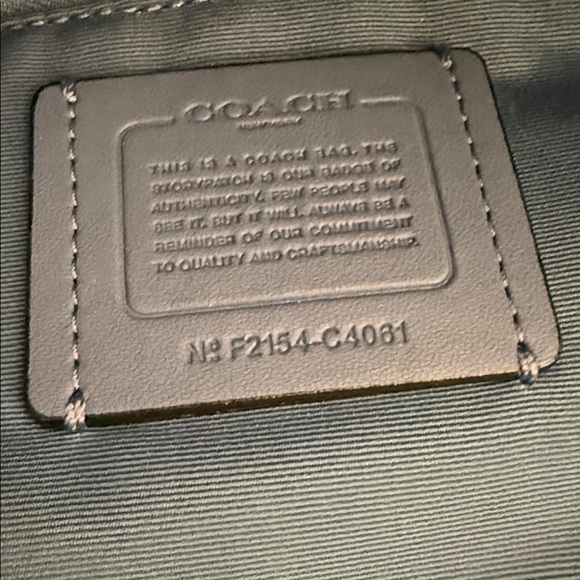 Coach Blue and Gray Patterned Tote - Picture 5 of 5